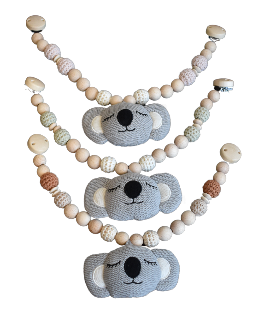 Kinderwagenkette Koala "Hugo" Terrakotta