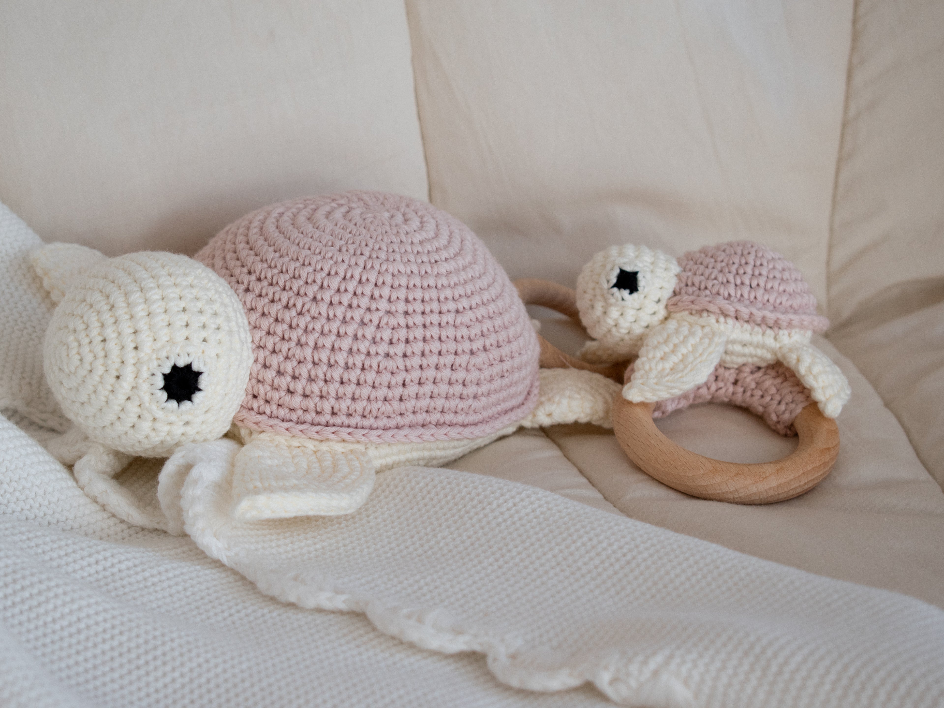 Set Spieluhr "Henry" aus Bio-Baumwolle Rosa