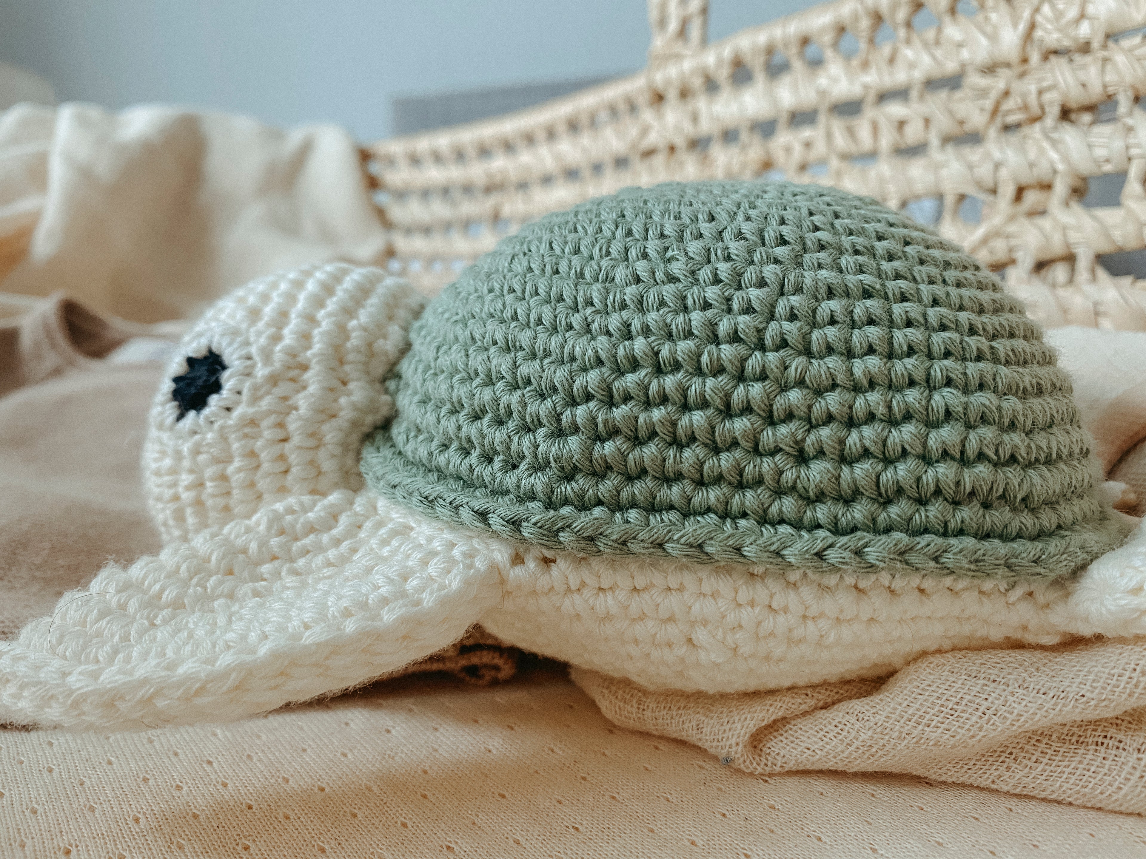 Spieluhr "Henry" Mint aus Bio-Baumwolle