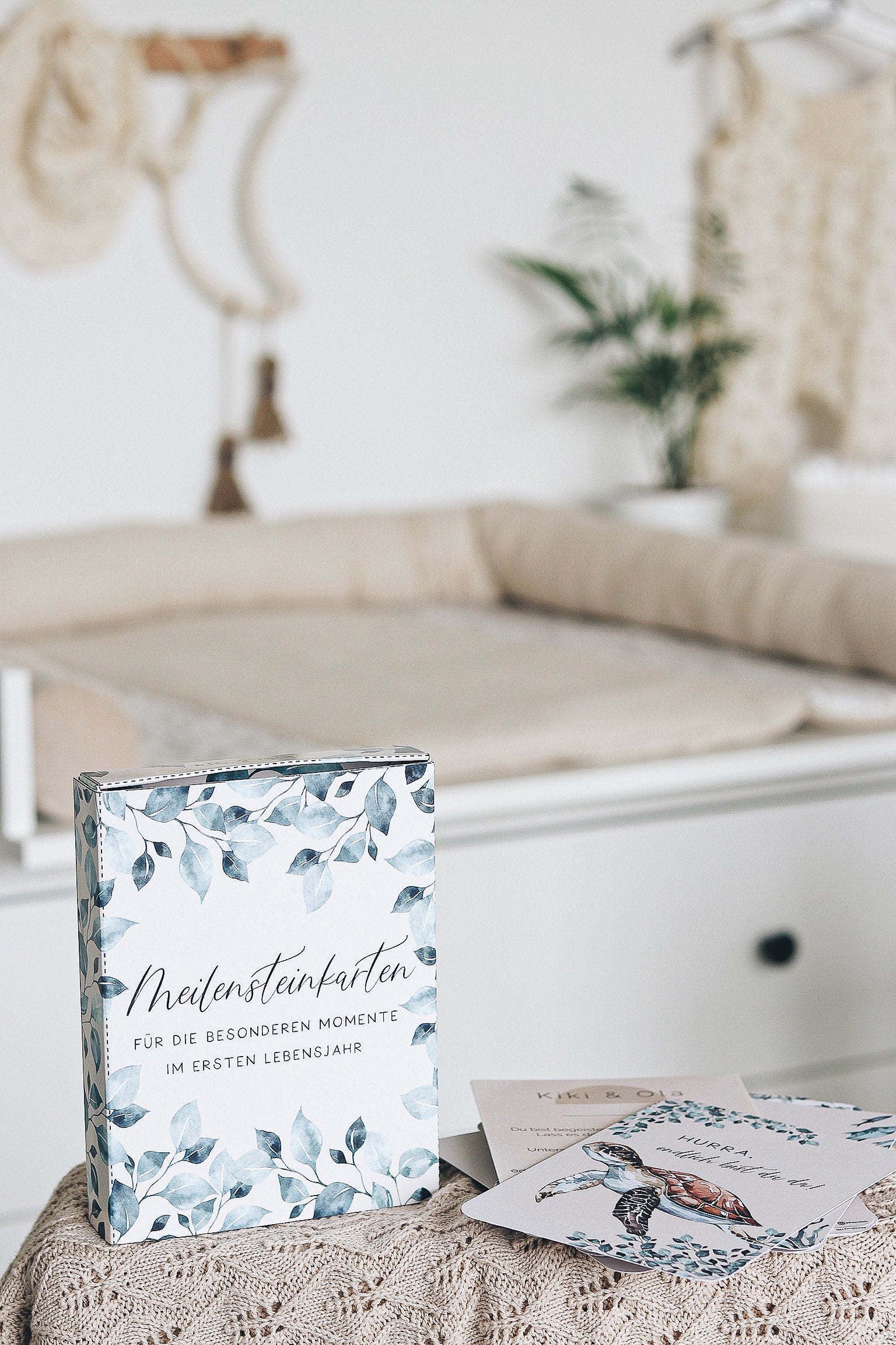 Meilensteinkarten Baby Geburt Geschenk Ozean/Meer