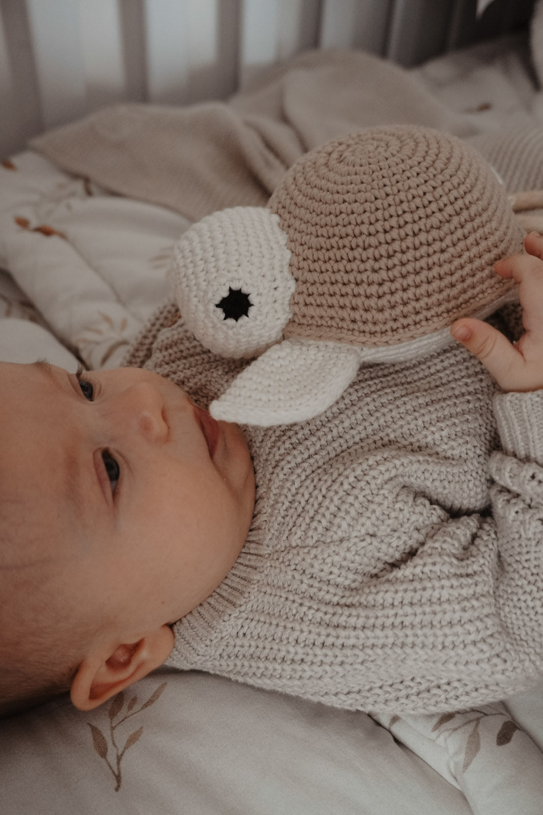 Spieluhr "Henry" Beige aus Bio-Baumwolle
