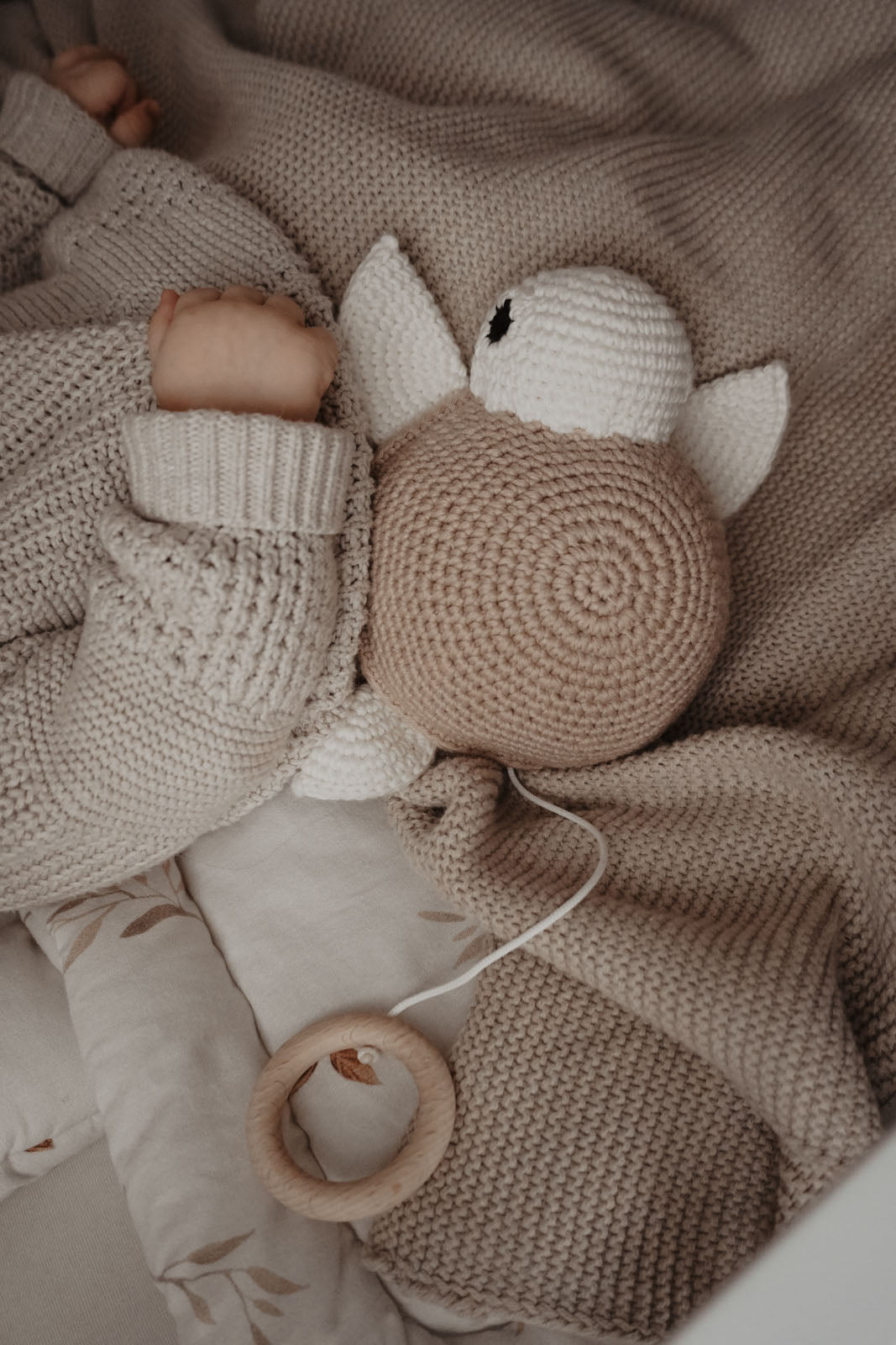 Spieluhr "Henry" Beige aus Bio-Baumwolle