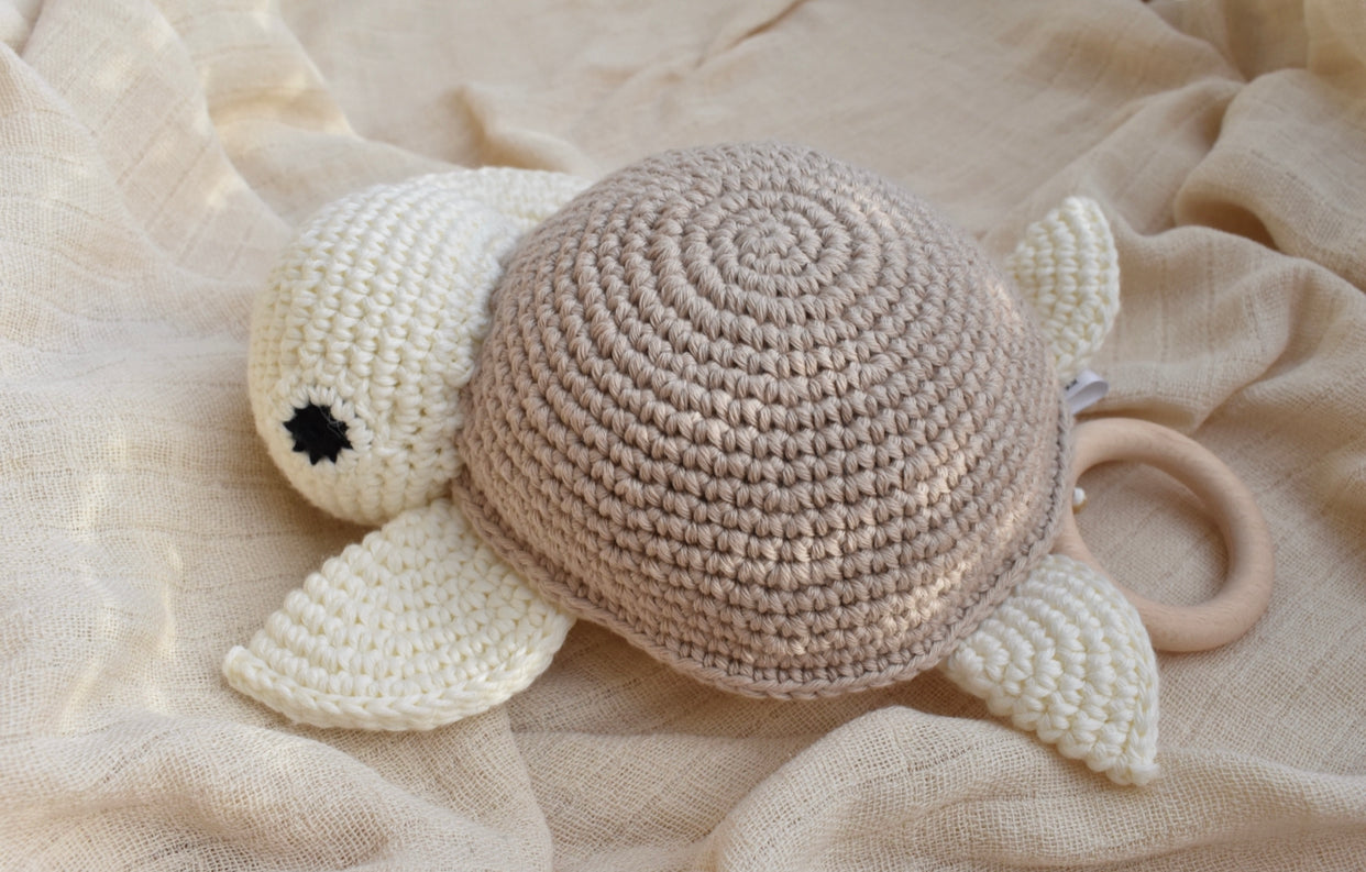 Set Spieluhr "Henry" aus Bio-Baumwolle Beige