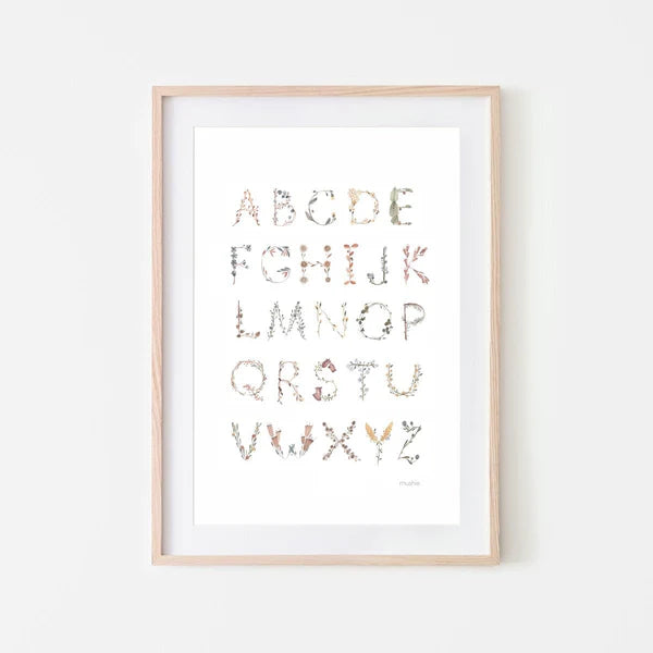 Mushie Poster Alphabet 50x70